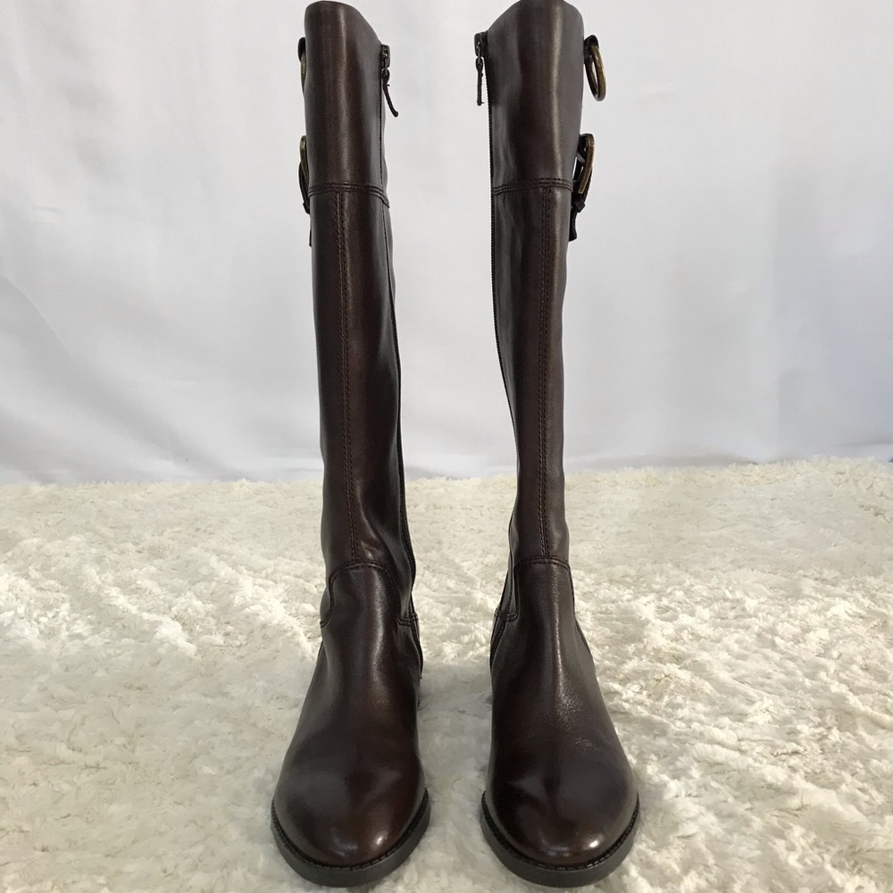 FRANCO SARTO JONAS DARK BROWN RIDING BOOTS 6